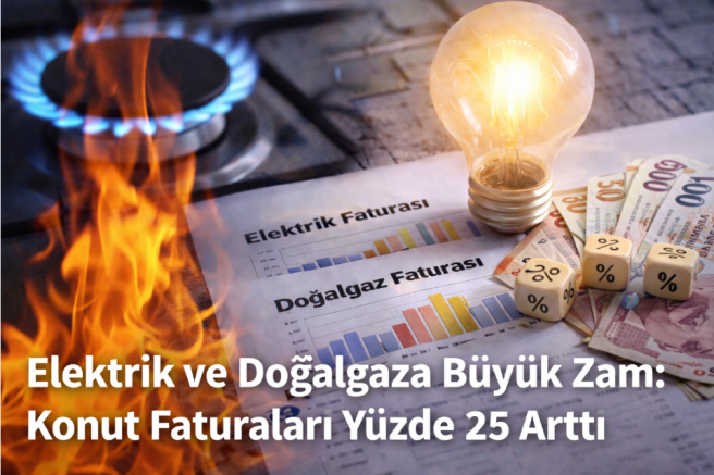 Elektrik ve Doğalgaza Büyük Zam: Konut Faturaları Yüzde 25 Arttı