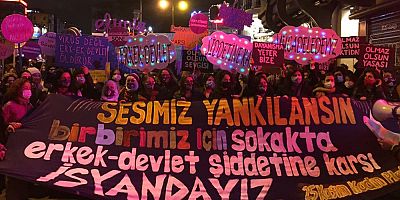 25 Kasım Kadına Yönelik Şiddete Karşı Uluslararası Mücadele yürüyüşü yasak 