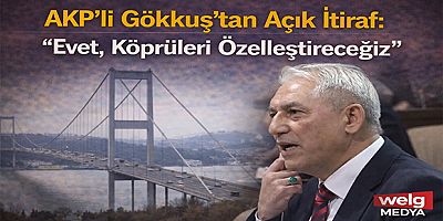 AKP’li Gökkuş’tan Açık İtiraf: “Evet, Köprüleri Özelleştireceğiz”