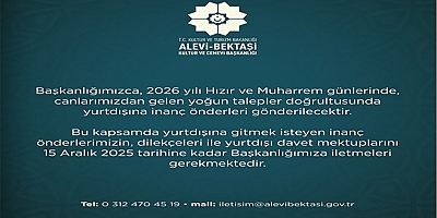 Devlet “Gri Pasaportlu Hızır Paşalar” Arıyor – Alevi Bektaşi Cemevi Başkanlığı’ndan İlan