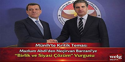 Münih’te Kritik Temas: Mazlum Abdi’den Neçirvan Barzani’ye “Birlik ve Siyasi Çözüm” Vurgusu