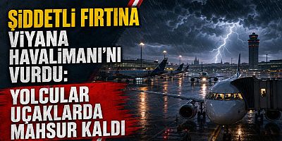 Şiddetli Fırtına Viyana Havalimanı’nı Vurdu: Yolcular Uçaklarda Mahsur Kaldı