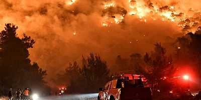 Yunanistan'da çıkan orman yangınlarında 10 ev yanarak kül oldu