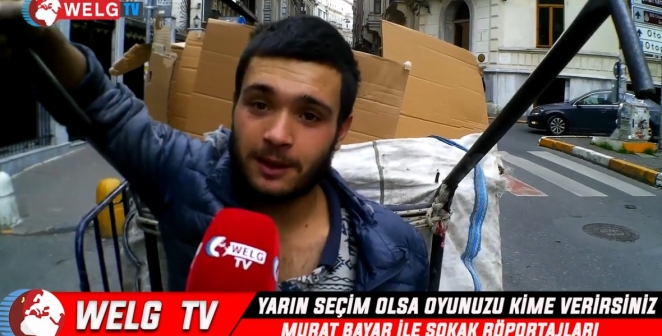 Kağıt toplayıcısı oyumu Erdoğan’a atarım o bizim baş tacımız dedi…